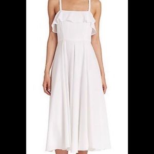 Shoshanna Crepe Ruffle Dress